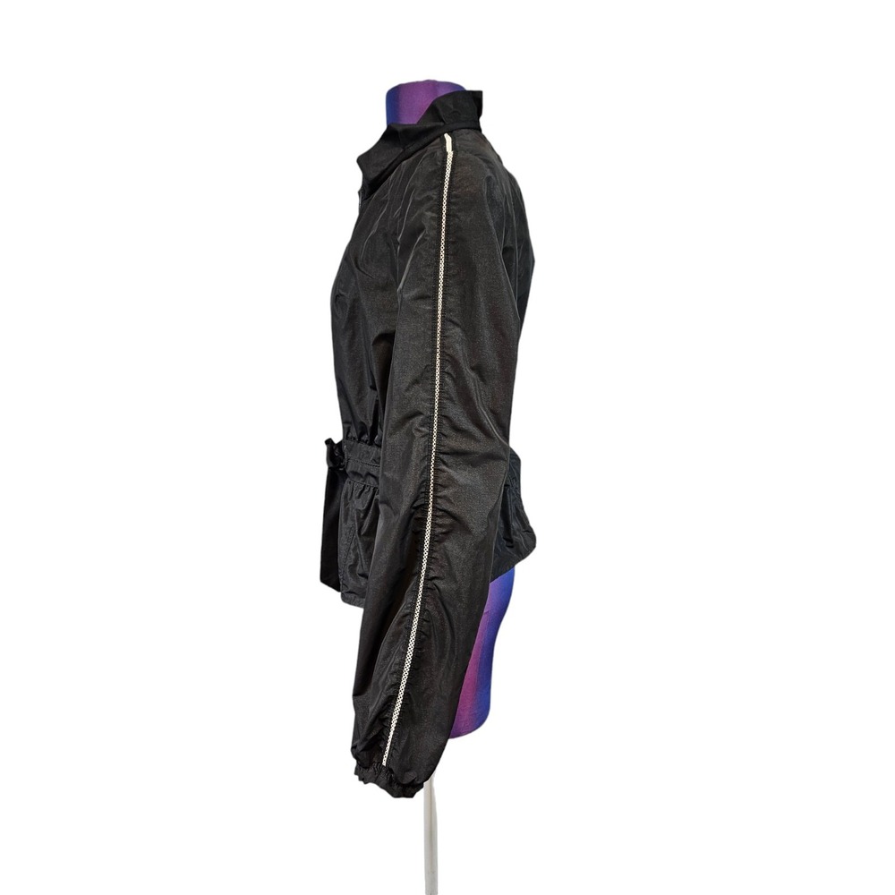 White House Black Market Black Lightweight Windbreaker Jacket Size 10 Women N56 - Picture 4 of 12